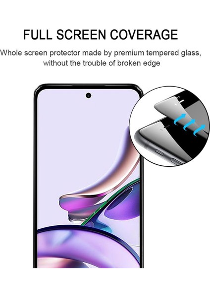 Motorola Moto G13 Için Motorola Moto G13 Için 25 Adet Tam Ekran Temperli Gl Filmi (25 Adet) (Yurt Dışından)