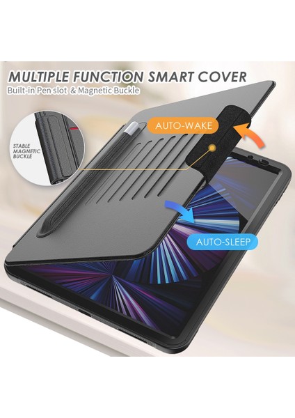 İpad Pro 11 2022/2021 Için Akıllı B Pu Kılıf (Yurt Dışından)