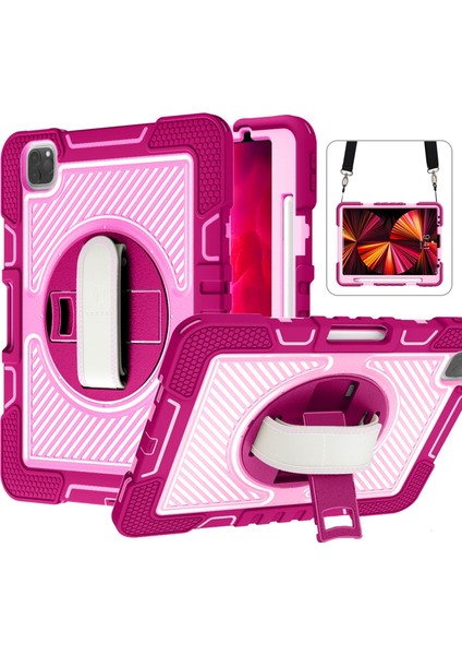 İpad 10.9 / Pro 11 2020 / 2021 / 2018 Silikon + Pc Kılıfı Için (Yurt Dışından)