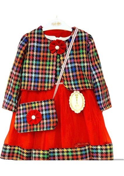 Aselkids Ceket ve Çantalı Kız Çoçuk Tütü Elbise