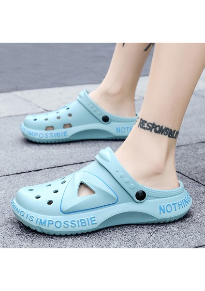 Mağara Ayakkabıları Erkek Baotou Içi Boş Büyük Boy Erkek Sandalet (Yurt Dışından)