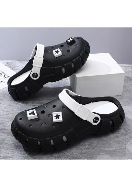 2024 Ilkbahar Ve Yaz Erkek Crocs Yumuşak Elastik Kaymaz, Aşınmaya Dayanıklı Moda Basit Rahat Açık Plaj Ayakkabıları (Yurt Dışından)