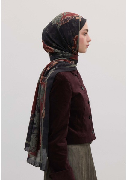 Sıenna Desen Şal Bordo fırsatları