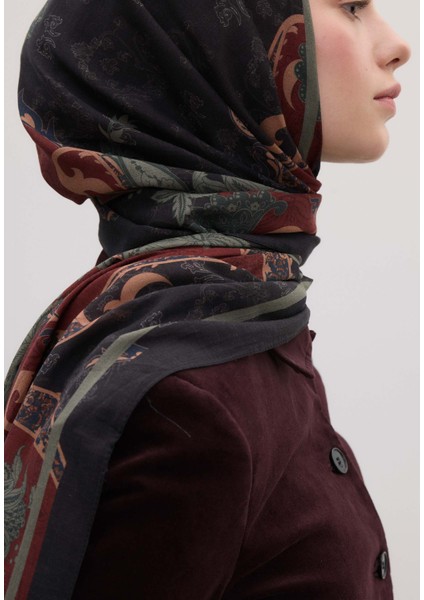 Sıenna Desen Şal Bordo indirimleri