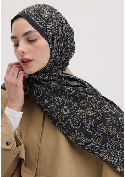 Irene Desen Şal Indigo