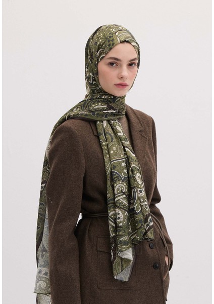Sıara Desen Şal Yeşil modelleri