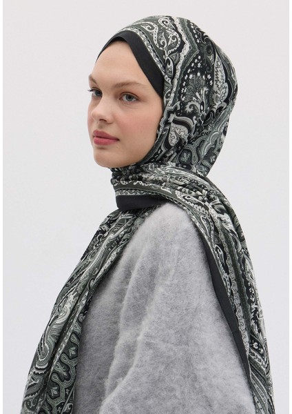 Etnıc Floral Desen Şal Siyah fırsatları