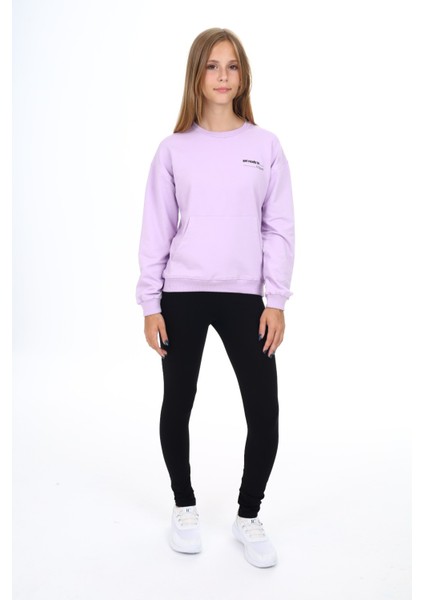 Kız Çocuk Baskılı Taytlı Takım