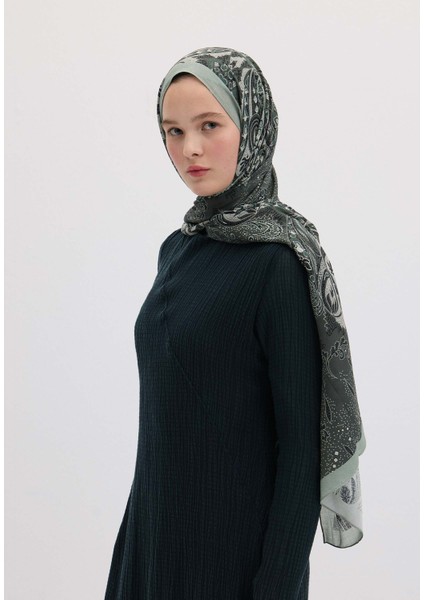 Elora Desen Şal Küf Yeşili