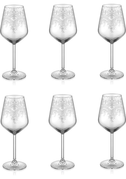 Sade Claris Butik Cam Ayaklı Kadeh 350CC 6 Ad