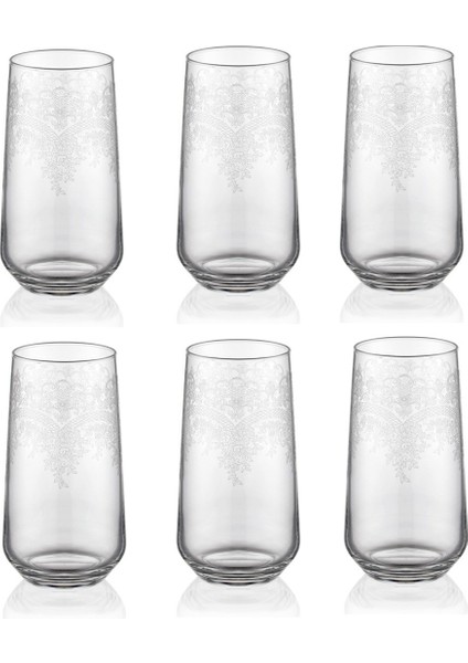 Sade Claris Butik Cam Meşrubat Bardağı 470CC 6 Ad