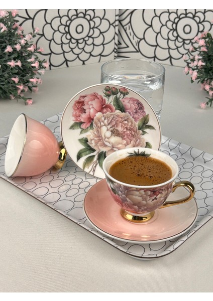 Türk Kahve Fincanı Garden 2 Kişilik 4 Parça