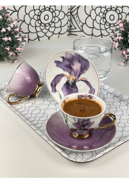 Türk Kahve Fincanı Orchid 2 Kişilik 4 Parça