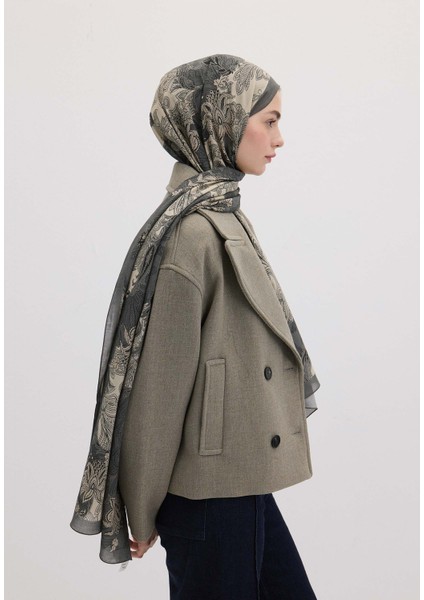 Darıa Desen Şal Antrasit modelleri