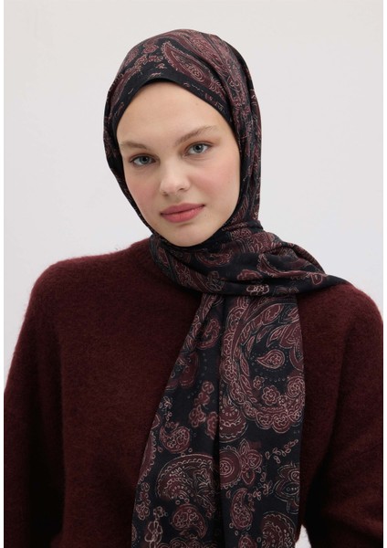 Freda Desen Şal Mürdüm modelleri