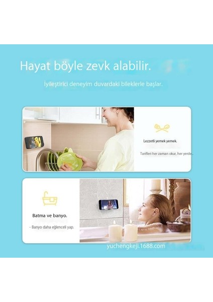 Cep Telefonu Tutucusu Banyo Başucu Çok Fonksiyonlu Yumruksuz Cep Telefonu Tutucusu Tembel Şarjlı Cep Telefonu Tutucusu (Yurt Dışından)