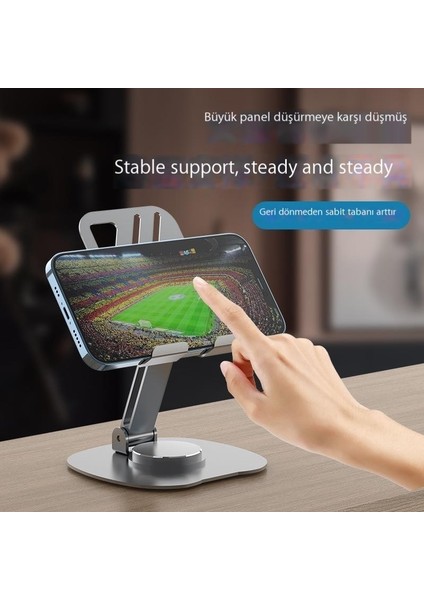 Ayarlanabilir Metal Tablet Katlanır Stand Masaüstü Öğrenme Canlı Yayın Cep Telefonu Standı Ağırlıklı Destek Plakası (Yurt Dışından)