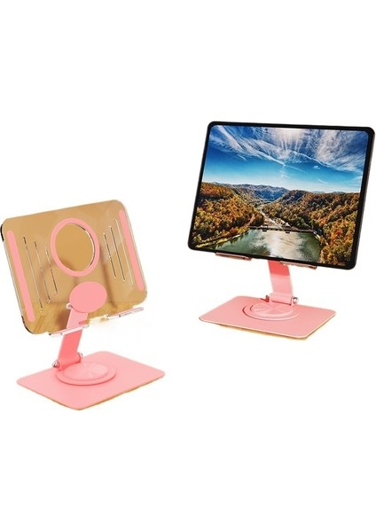 IPad Tablet Için Dönen Masaüstü Standı Kalınlaştırılmış Içi Boş Şeffaf Akrilik Stand (Yurt Dışından)