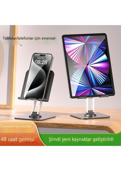 Dönen Cep Telefonu Standı Katlanabilir Masaüstü Standı Canlı Yayın Standı Cep Telefonu Tablet Standı (Yurt Dışından)