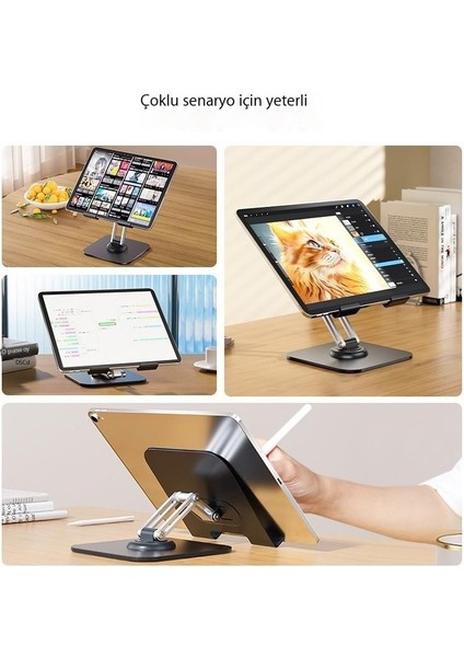 Dönen Cep Telefonu Standı Katlanabilir Masaüstü Standı Canlı Yayın Standı Cep Telefonu Tablet Standı (Yurt Dışından)