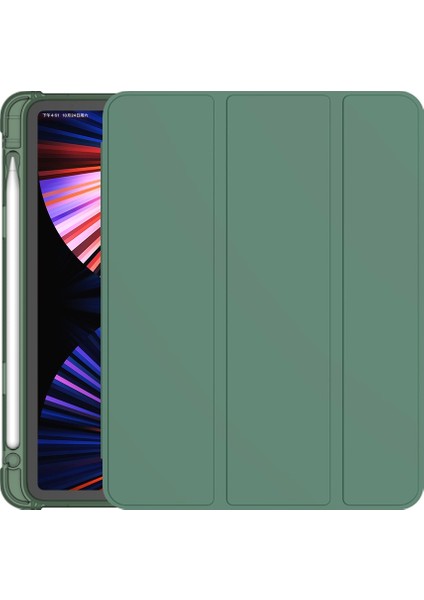 iPad Pro 11 2022 / 2020/2021 Için 3 Katlı Pu Kılıf (Yurt Dışından)