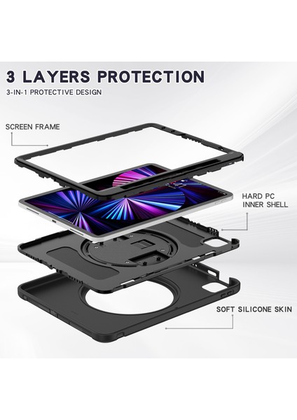 iPad Pro 11 2022/2021/2020/2018 Için Kılıf (Yurt Dışından)
