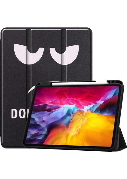 iPad Pro 11 Inç (2021) Için Renkli Çizim Pu Kılıf (Yurt Dışından)