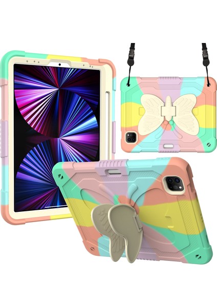 Pc + Silikon Kılıf iPad Pro 11 2018 & 2020 & 2021 Için iPad Pro 11 2018 & 2020 & 2021 & Air 2020 10.9 Için (Yurt Dışından)