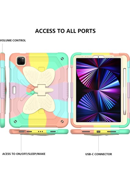 Pc + Silikon Kılıf iPad Pro 11 2018 & 2020 & 2021 Için iPad Pro 11 2018 & 2020 & 2021 & Air 2020 10.9 Için (Yurt Dışından) fırsatları