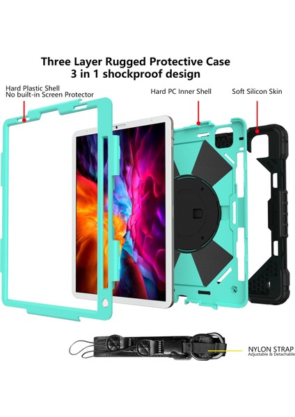 iPad Pro 11 2022 / 2021 / 2020 / 2018 / iPad Air 4 10.9 2020 Için Tutuculu Kılıf (Yurt Dışından)