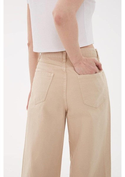 Fashıon Frıends Kadın Yüksek Bel Geniş Paça Pantolon 23Y-PNT0297K1 indirimleri