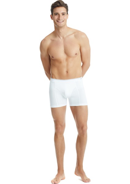 Erkek Pamuk Elastan Boxer Tender Cotton 9233 - Beyaz
