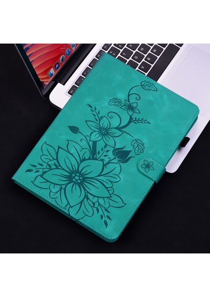 Lenovo Tab P12 12.7 2025 Yeşil Kabartmalı Deri Kılıf (Yurt Dışından) fiyatları