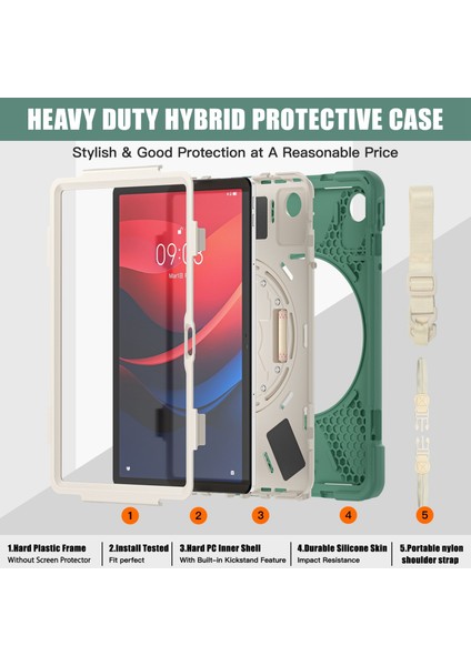 Hibrit Pc Tablet Kılıfı Lenovo Tab M11 /xiaomi Pad 11 2024 Zümrüt Yeşili (Yurt Dışından) modelleri