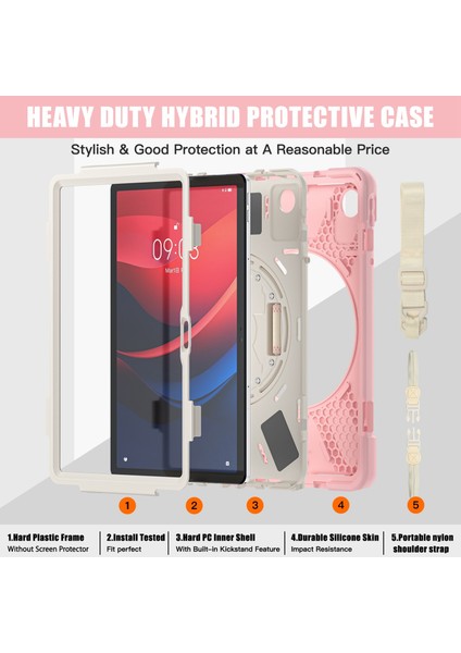 Lenovo Tab M11 /xiaomi Pad 11 2024 Pembe Için Hibrit Pc Tablet Kılıfı (Yurt Dışından) modelleri