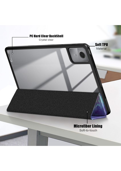 Lenovo Tab M11 / Xiaoxin Pad 2024 Samanyolu Için Boyalı Deri Kılıf (Yurt Dışından) fırsatları