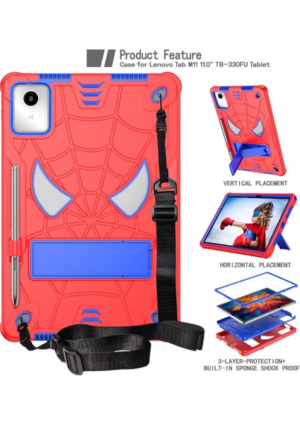 Silikon + Pc Kılıfı Lenovo Tab M11/ Xiaoxin Pad 11 2024 Kırmızı Mavi (Yurt Dışından) fiyatları