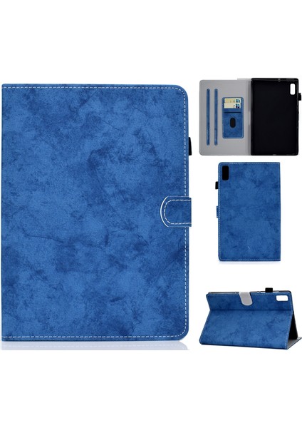 Lenovo Tab P11 Gen 2 Mavi Için Kumaş Doku Pu Tablet Kılıfı (Yurt Dışından)