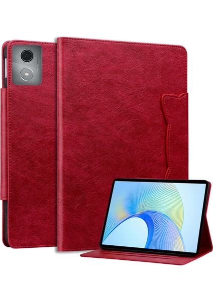 Lenovo Tab K11 Plus / M11 Plus Kırmızı Için Kedi Tokalı Kılıf (Yurt Dışından)