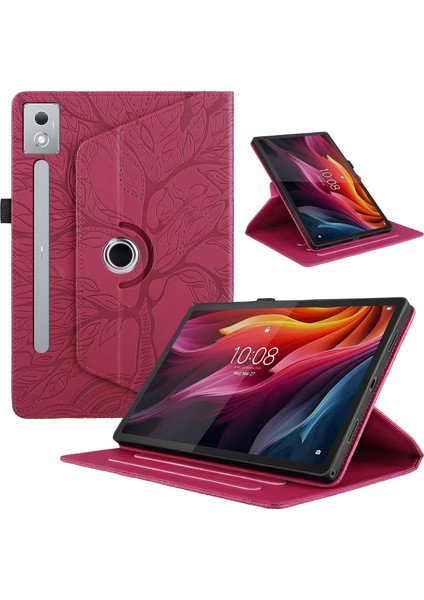 Lenovo Tab P12 / Xiaoxin Pad Pro 12.7 2025 Kırmızı Için Deri Kılıf (Yurt Dışından)