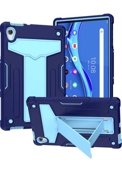 Lenovo Tab M10 Hd 2. Nesil TB-X306X Lacivert + Mavi Için T Şekilli Braket Kılıfı (Yurt Dışından)