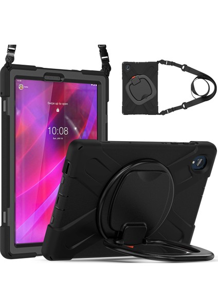 Lenovo Tab K10 / M10 Plus Siyah Için Silikon + Pc Kılıfı (Yurt Dışından)