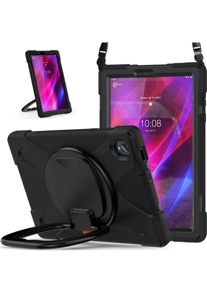 Lenovo Tab K10 / M10 Plus Siyah Için Silikon + Pc Kılıfı (Yurt Dışından)