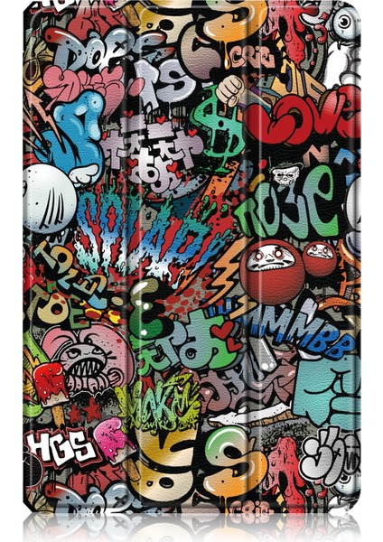 Lenovo Tab P11 Pro TB-J716F /J706F Graffiti Için Renkli Desenli Pu Kılıf (Yurt Dışından) fiyatları