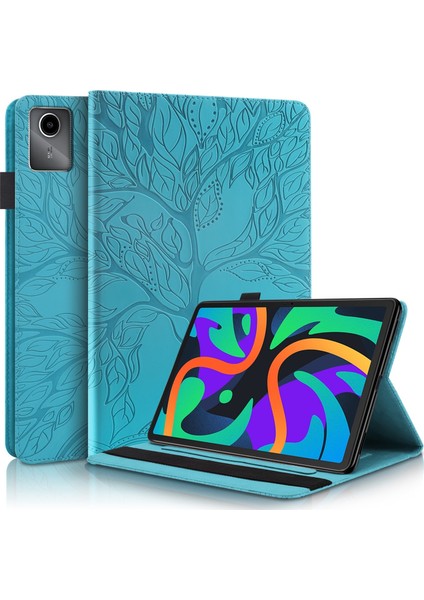Lenovo Tab M11 / Xiaoxin Pad 11 2024 Göl Mavisi Için Ağaç Tablet Kılıfı (Yurt Dışından)