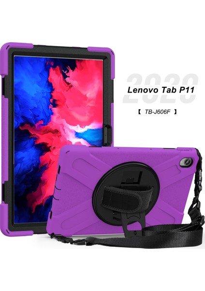 Darbeye Dayanıklı Silikon + Pc Kılıfı Lenovo Tab P11 TB-J606F Mor (Yurt Dışından) fiyatları
