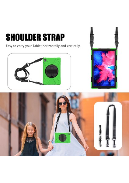 Darbeye Dayanıklı Silikon + Pc Kılıfı Lenovo Tab P11 TB-J606F Yeşil (Yurt Dışından) fırsatları