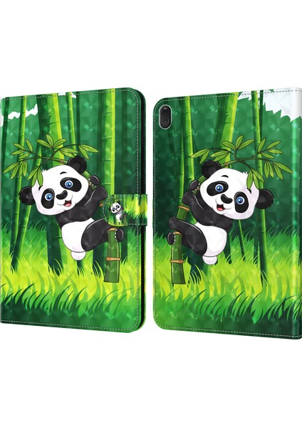Lenovo Tab E10 Panda Için Deri Tablet Kılıfı (Yurt Dışından)