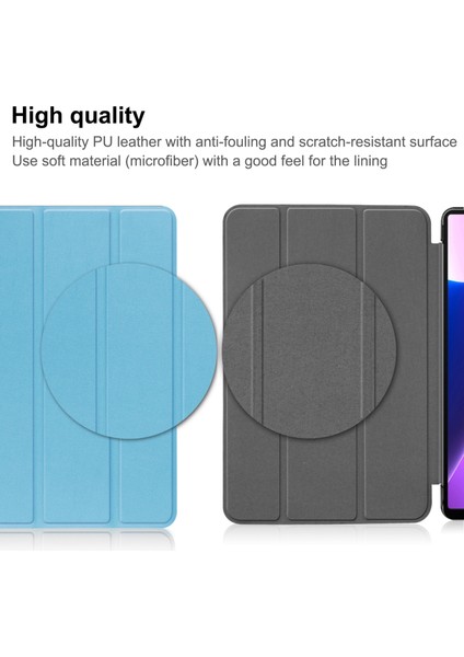 Lenovo Tab M10 Plus 10.6 3. Nesil 2022 Gök Mavisi Için Akıllı Deri Tablet Kılıfı (Yurt Dışından) fırsatları