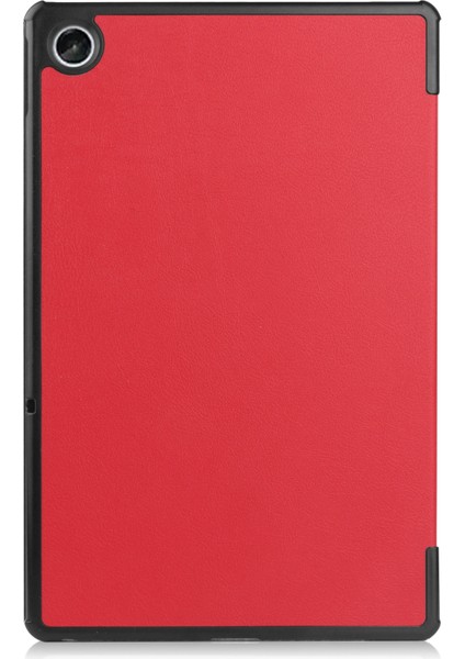 Lenovo Tab M10 Plus 10.6 3. Nesil 2022 Kırmızı Için Akıllı Deri Tablet Kılıfı (Yurt Dışından)